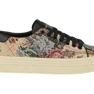 Saint Laurent Tapestry Platform Sneakers